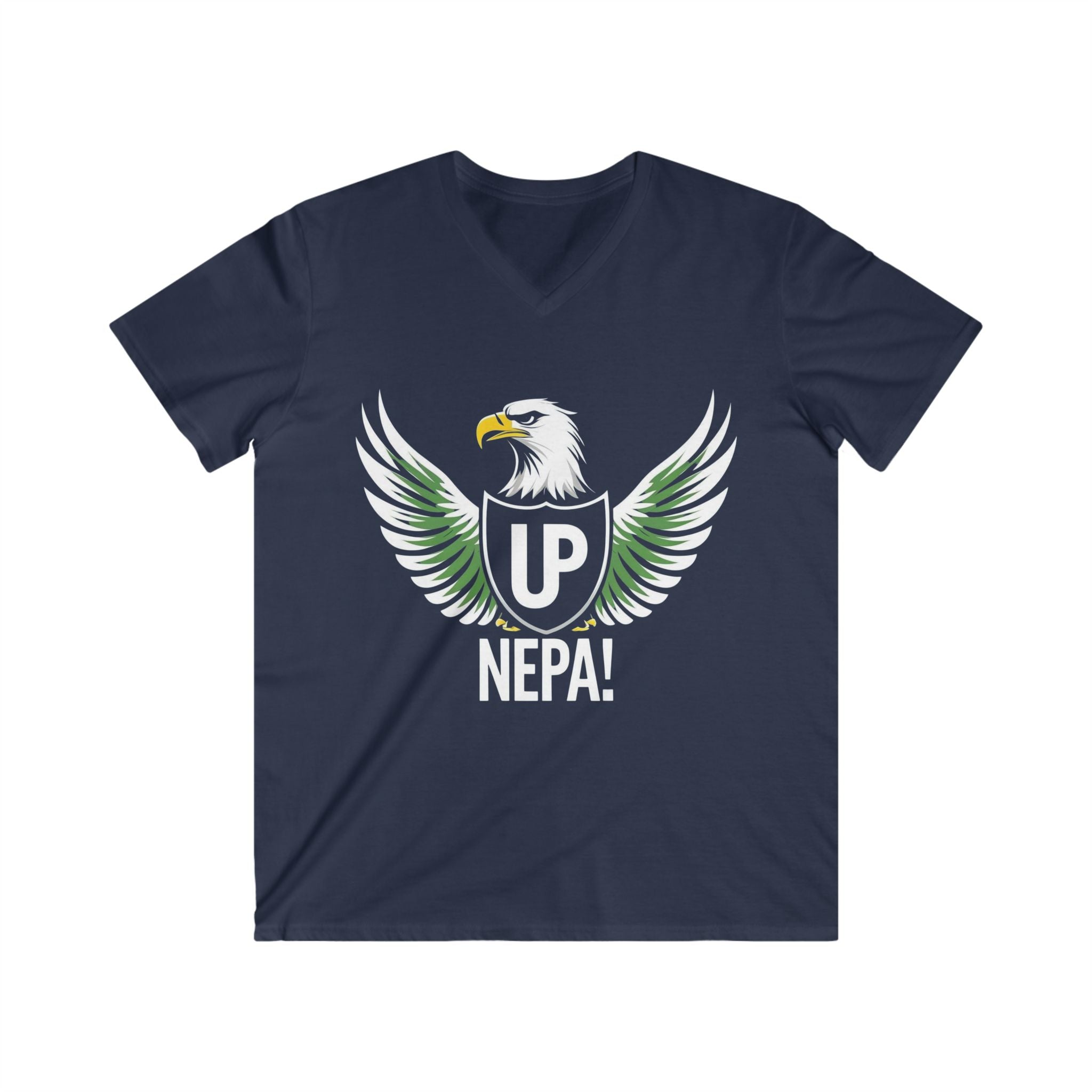 Up Nepa, Men's Fitted V-Neck Short Sleeve T-shirt