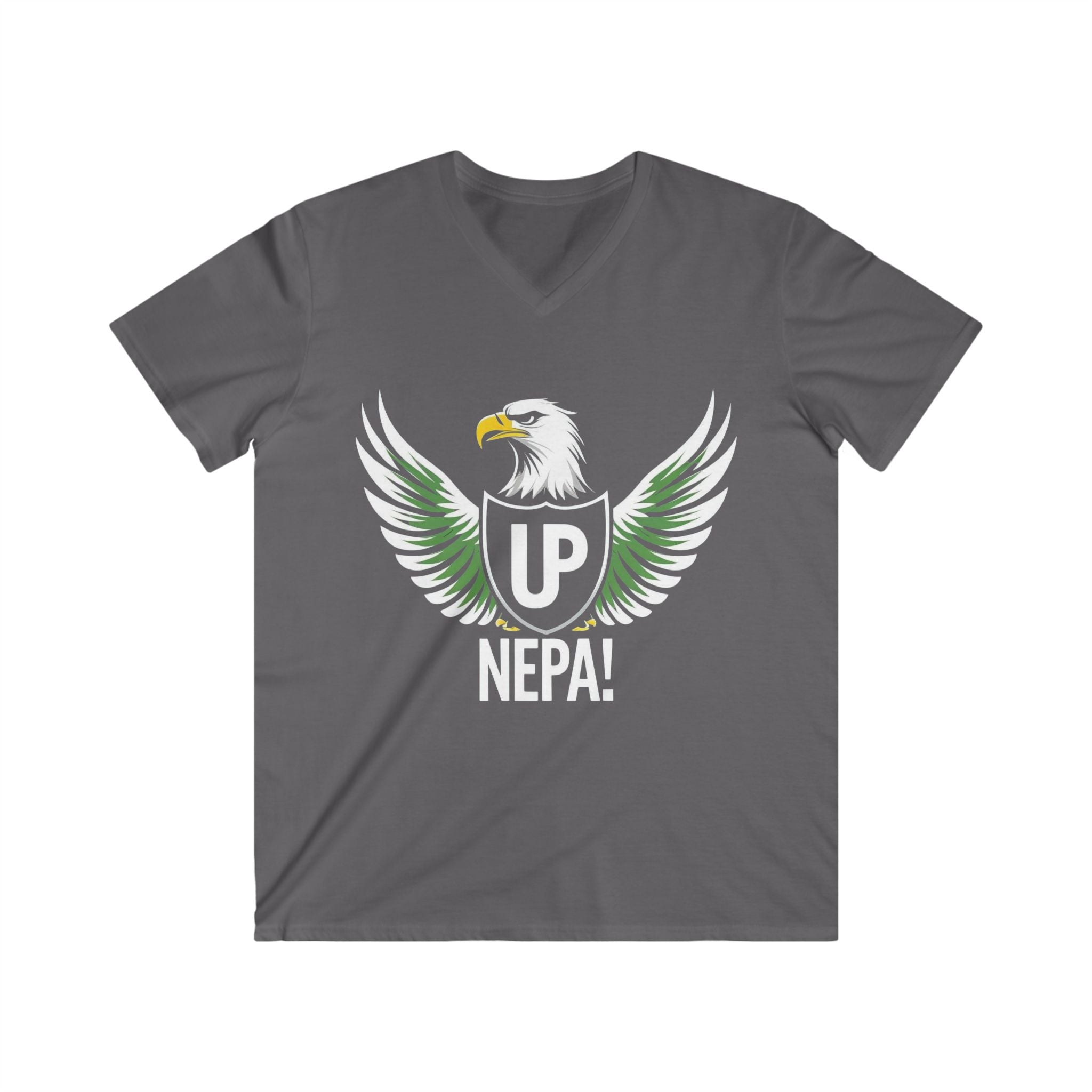 Up Nepa, Men's Fitted V-Neck Short Sleeve T-shirt