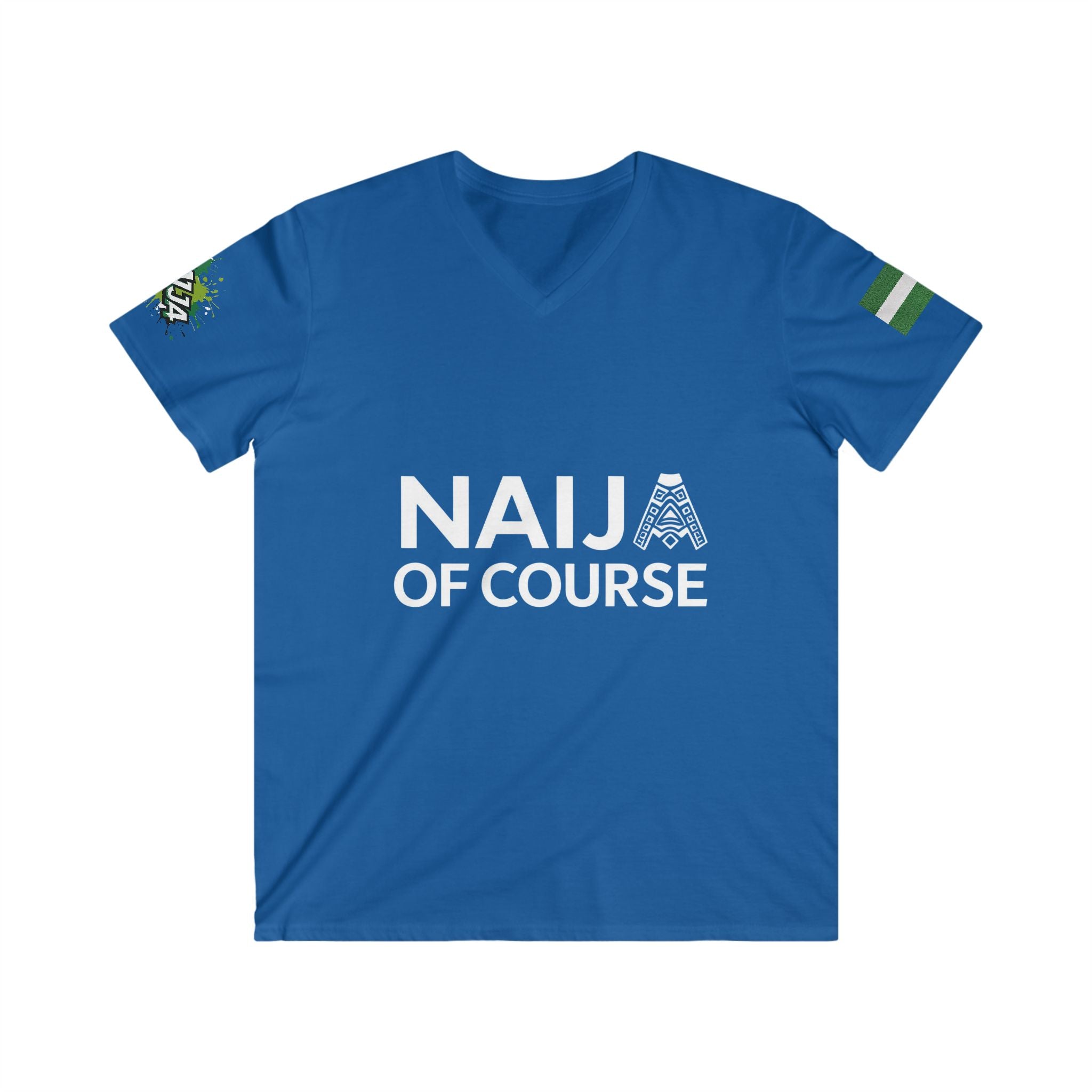 Naija of Course Men's T-shirt - Naija Of Course Fashion, Blue