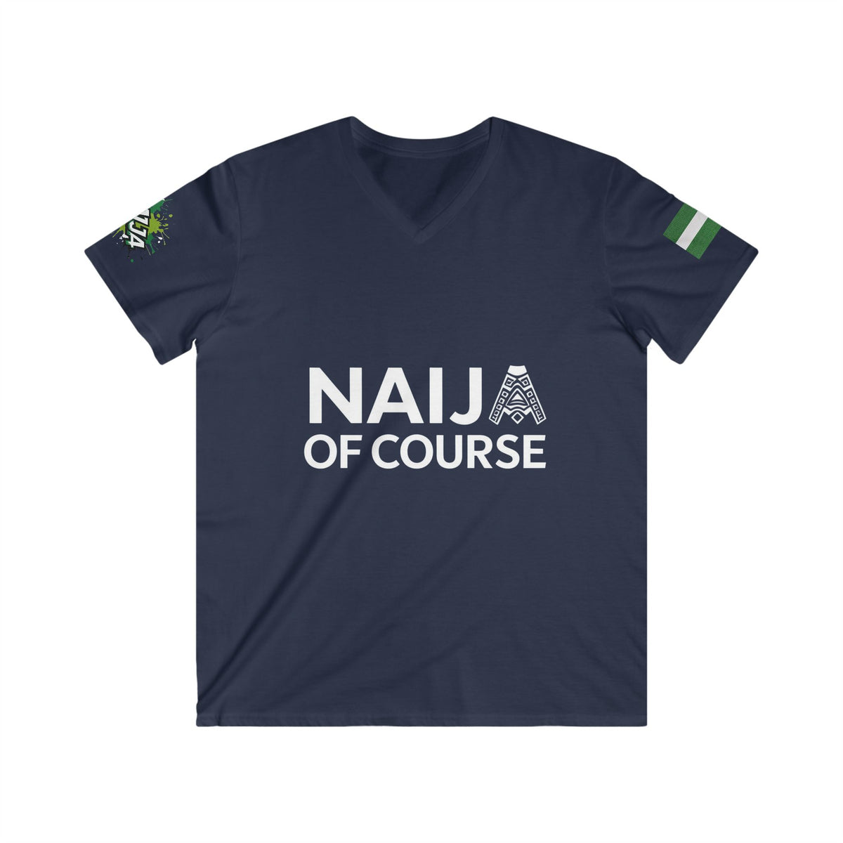 Naija of Course Men's T-shirt - Naija Of Course Fashion, Navy blue