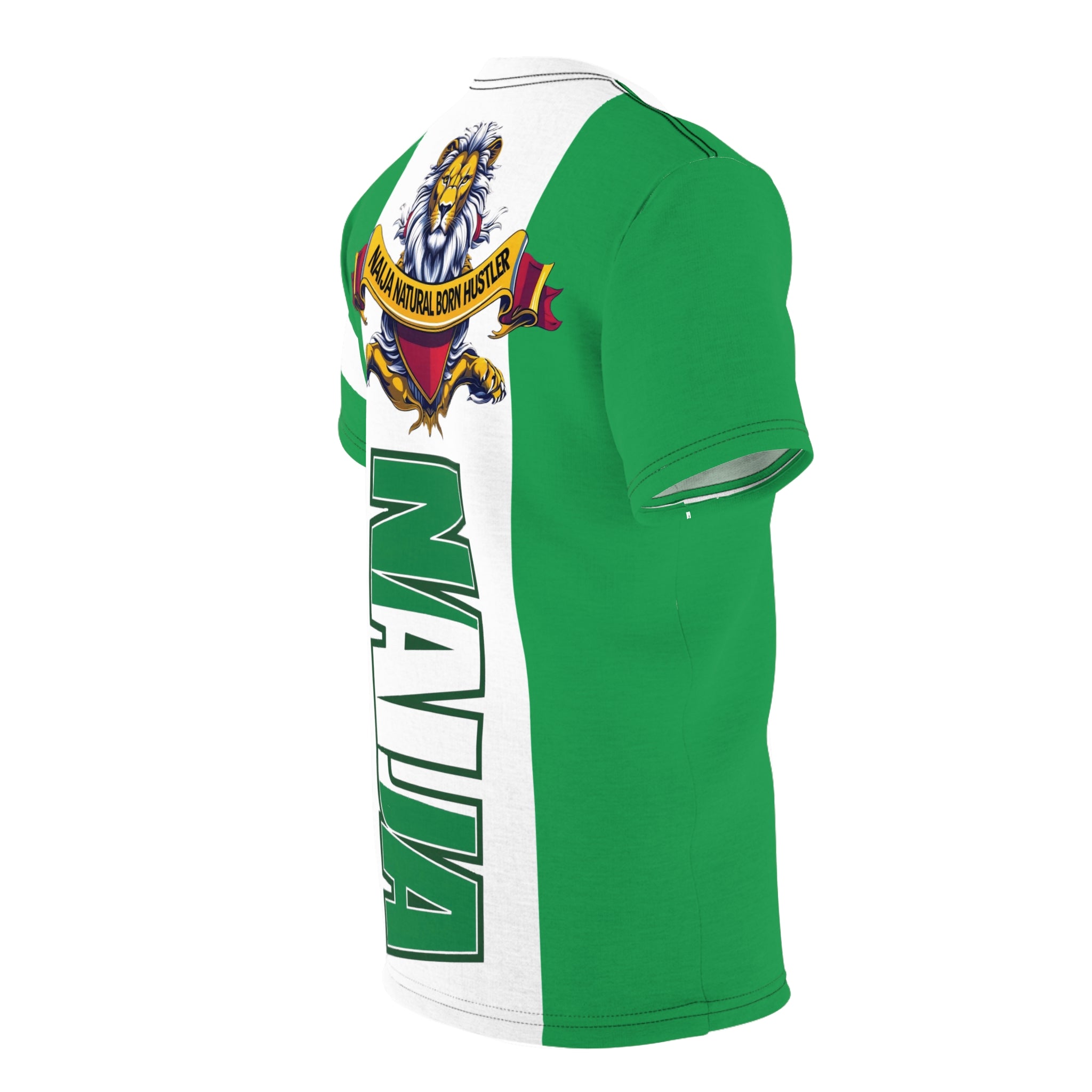Naija Of Course, Natural Born Hustler, Unisex Cut & Sew T-shirt