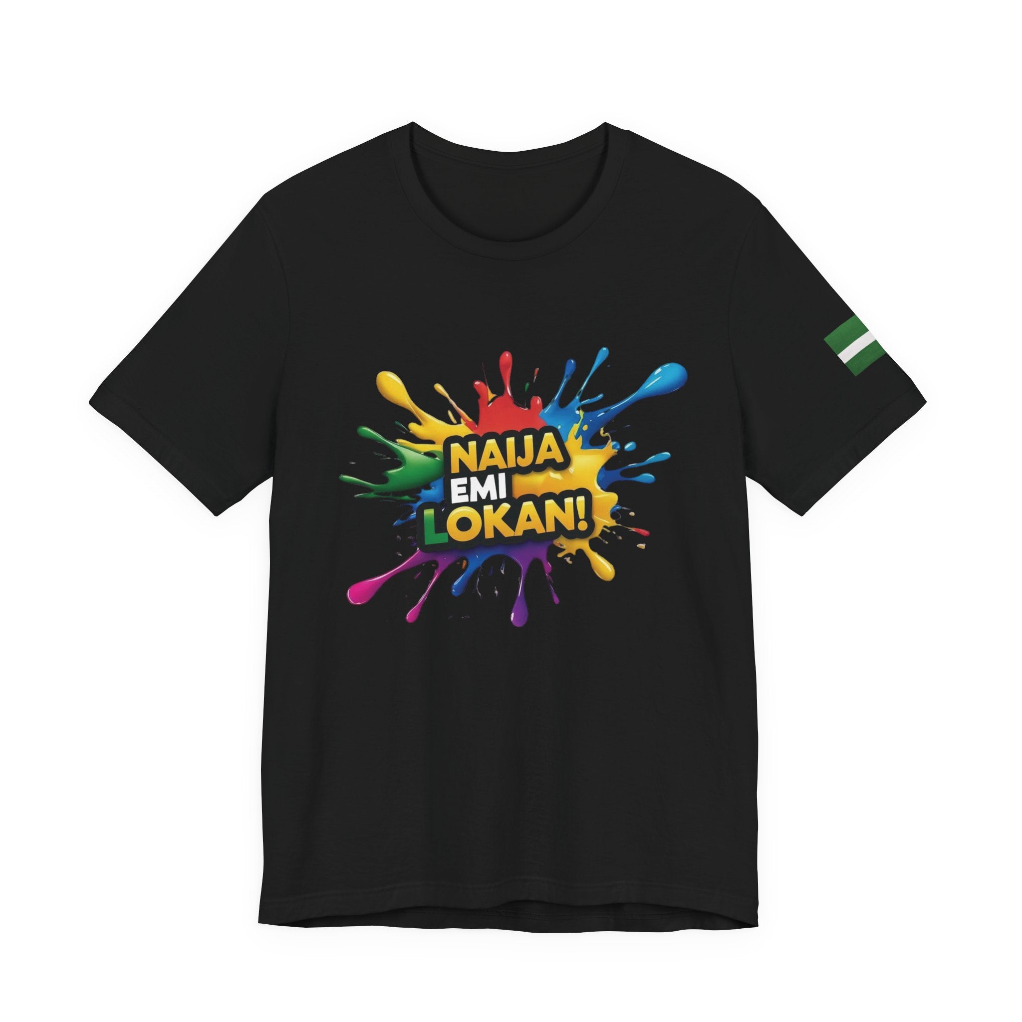 Naija, Emi Lokan,  'It's My Turn,' Black Unisex T-shirt- Front View- Nigerian streetwear fashion from Naija Of Course