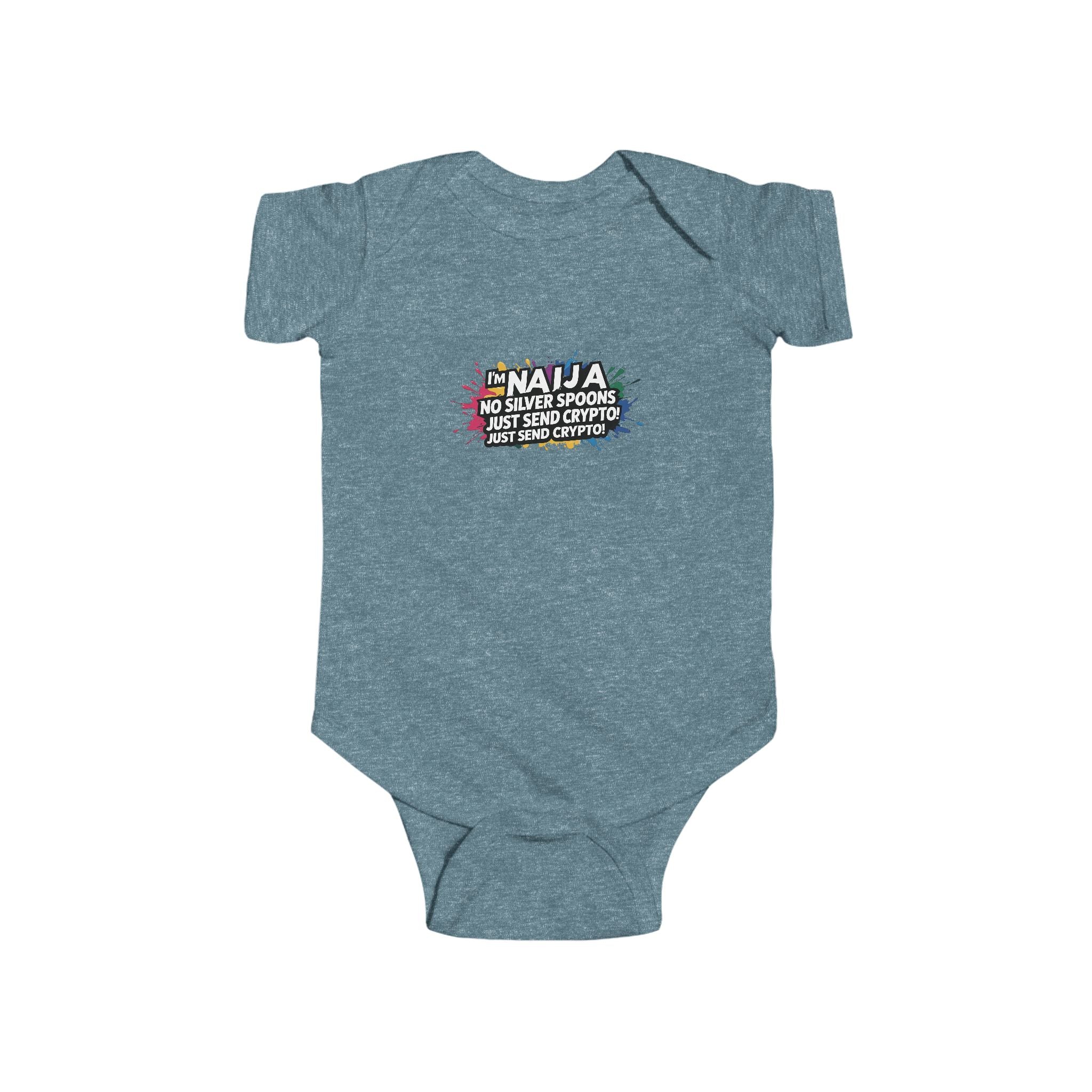 Naija, No Silver Spoon, Just Send Crypto, Baby body suit