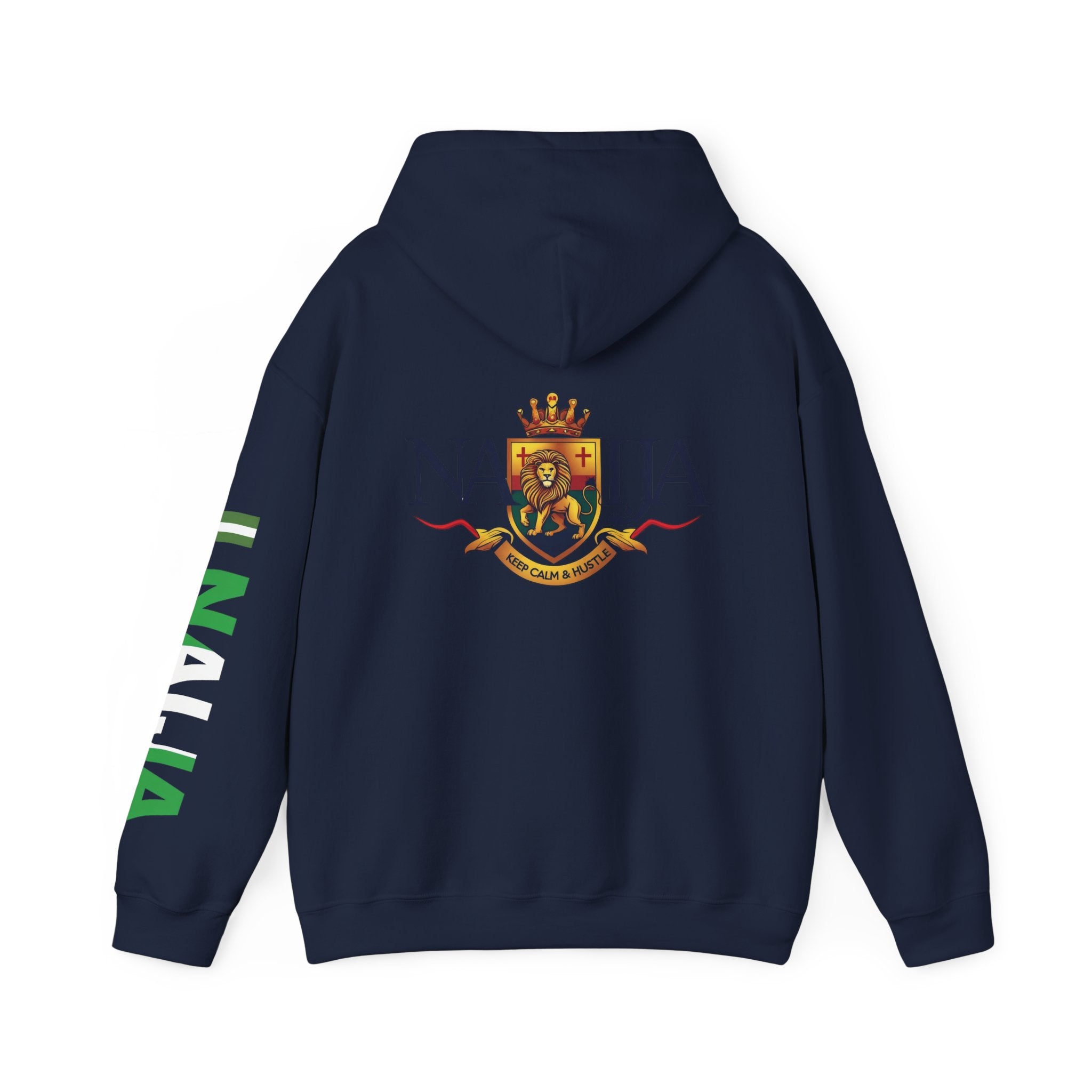 Nigeria-Naija, Keep Calm & Hustle, Hoodie.