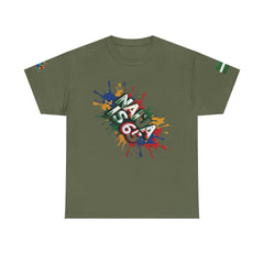 Naija, is 65, INDEPENDENCE DAY Unisex Army Green Cotton T-shirt- Nigerian streetwear fashion from Naija Of Course