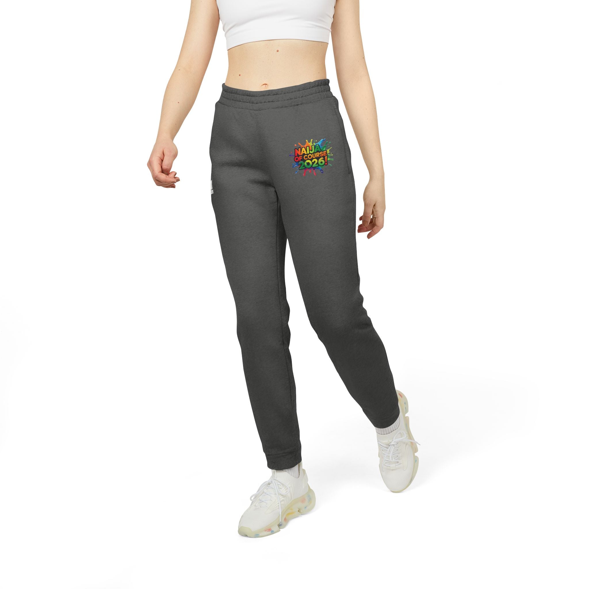 Naija of Course 2026, Adidas Unisex Joggers - Naija Of Course Fashion, Dark Grey Joggers