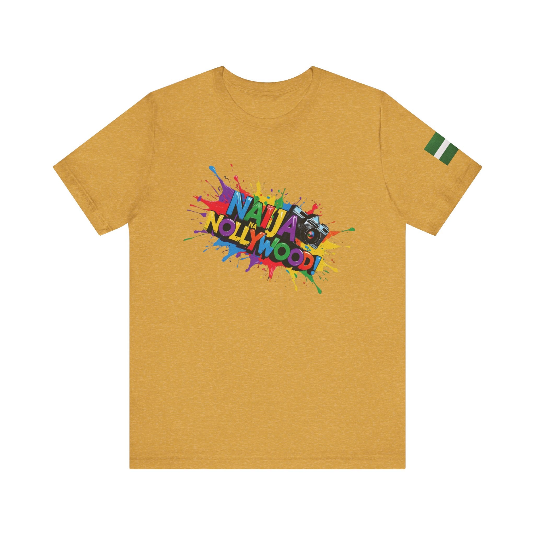 Naija- Na Nollywood Unisex T-shirt - Naija Of Course Fashion- Mustard T-shirt