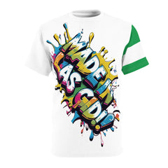 Made in Las Gidi Unisex White Stitch T-shirt- Front View- Nigerian streetwear fashion from Naija Of Course