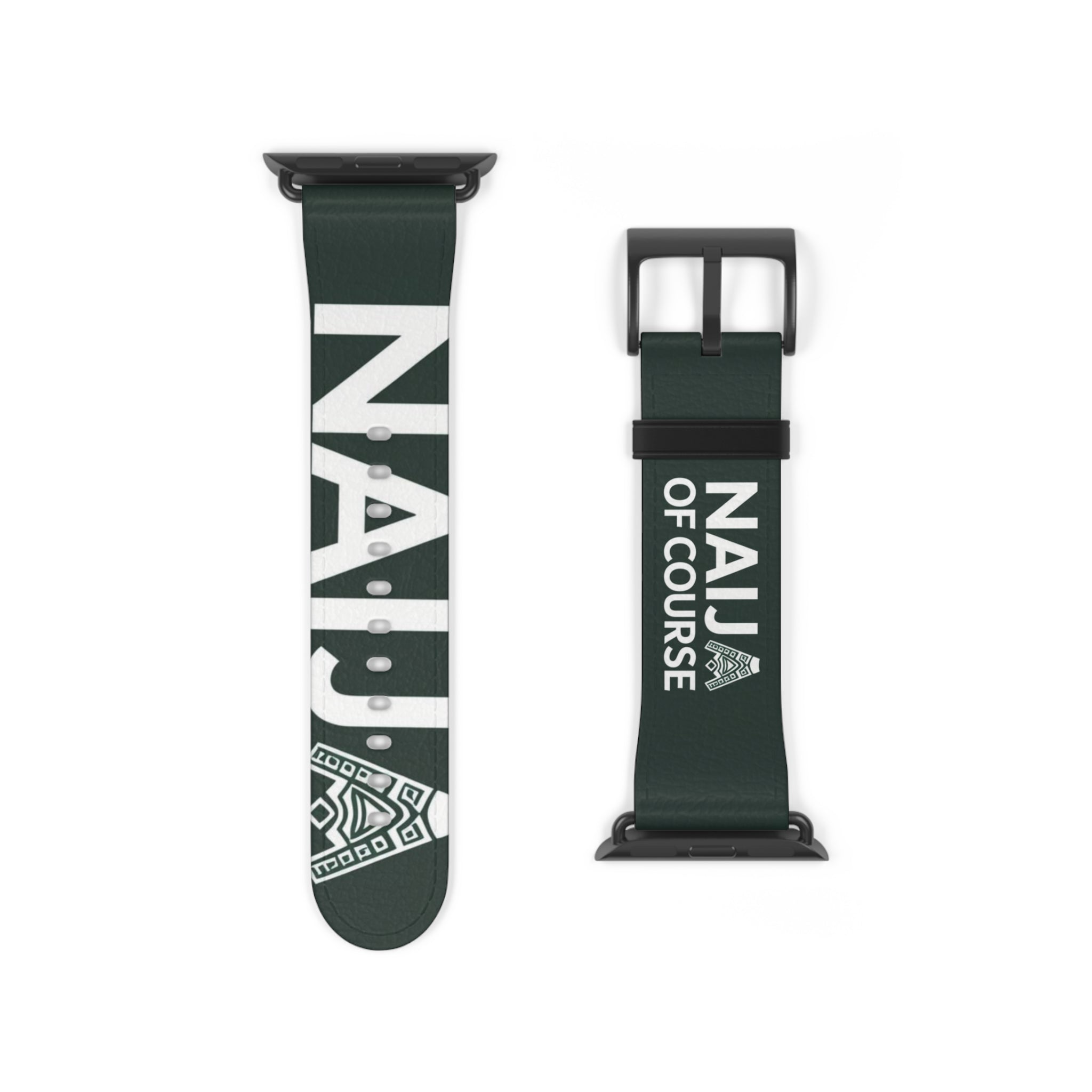 Niaja Of Course Motif, Watch Band for Apple Watch, Wrist 38-41mm - Naija Of Course Fashion, Limited Edition.