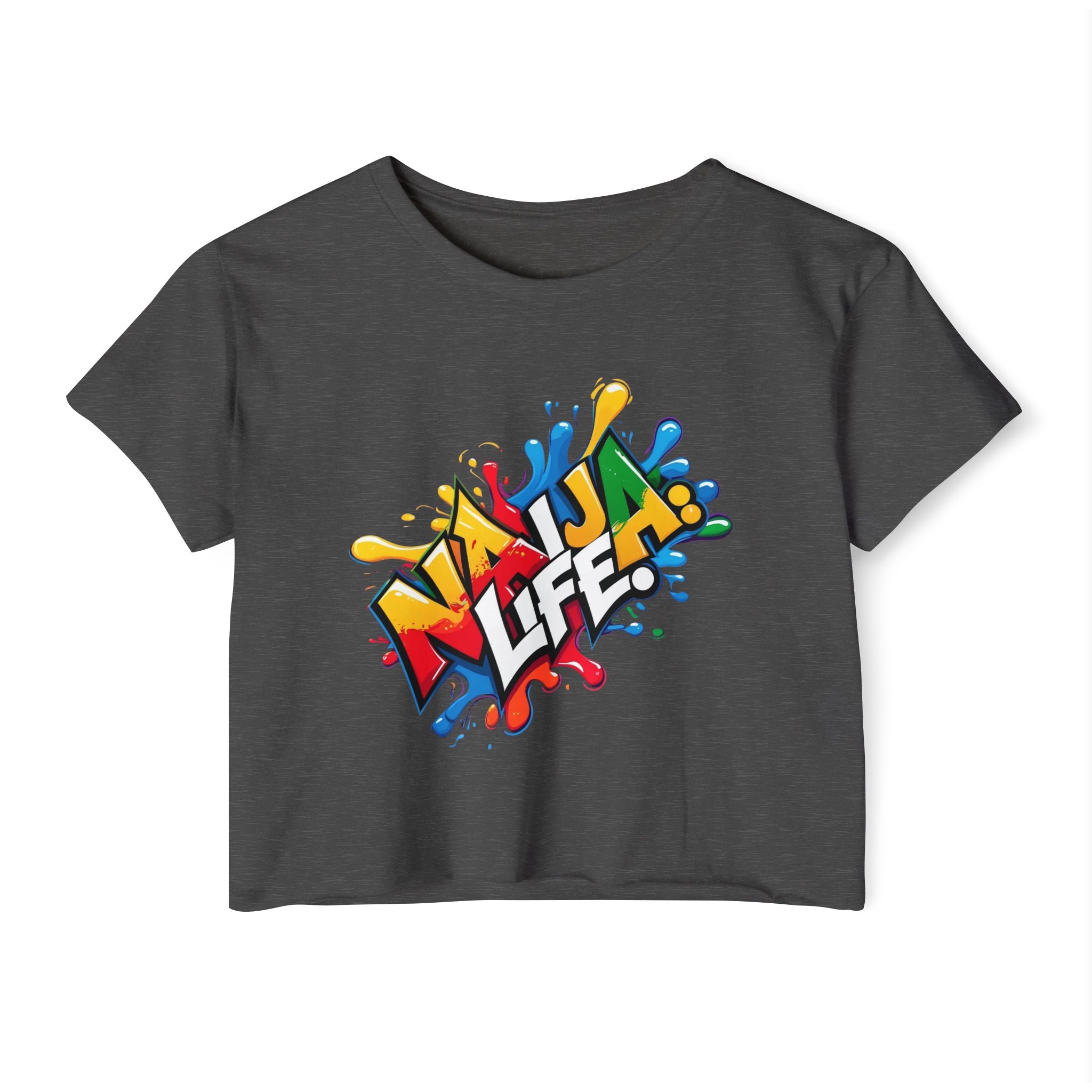 Naija Life, Cotton cropped women's T-shirt