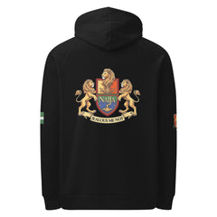 Naija Jealous Me Not & Naija of Course Under Armour® hoodie - Naija Of Course Fashion, back view, black hoodie