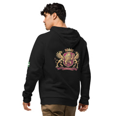 Naija king Under Armour® hoodie - Naija Of Course Fashion, Male model, Back view, Black hoodie