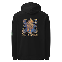 Naija- Queen Under Armour® hoodie - Naija Of Course Fashion, black hoodie, back view