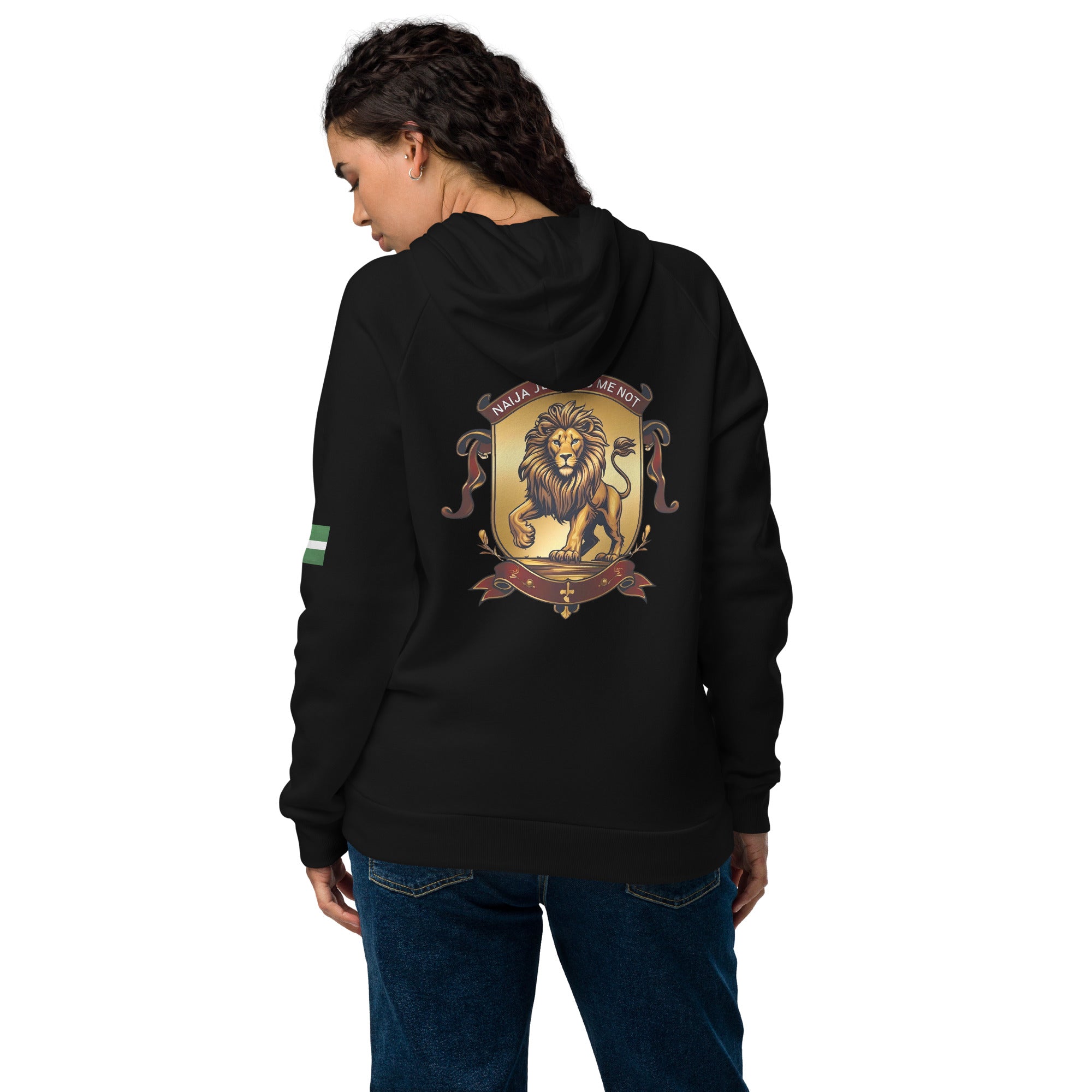 Naija Jealous Me Not Under Armour® hoodie - Naija Of Course Fashion, back view, female model