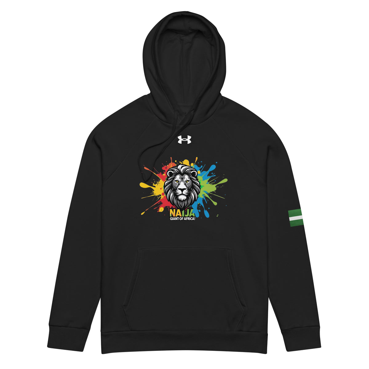 Naija- Giant of Africa Under Armour® Black hoodie - Naija Of Course streetwear fashion