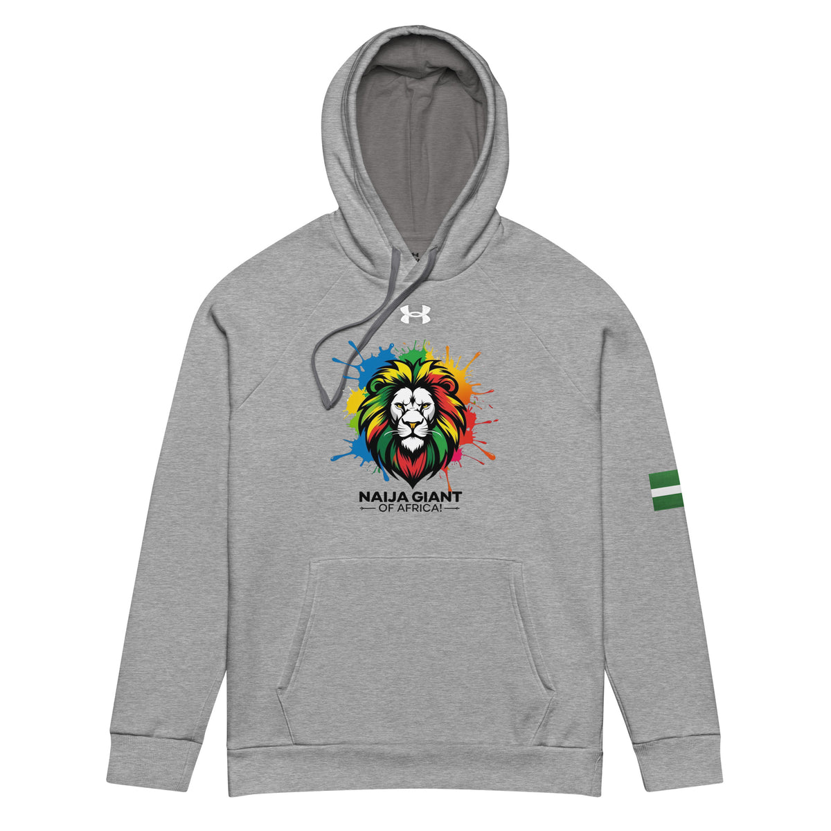 Naija Giant Of Africa Under Armour® Grey hoodie - Naija Of Course streetwear fashion