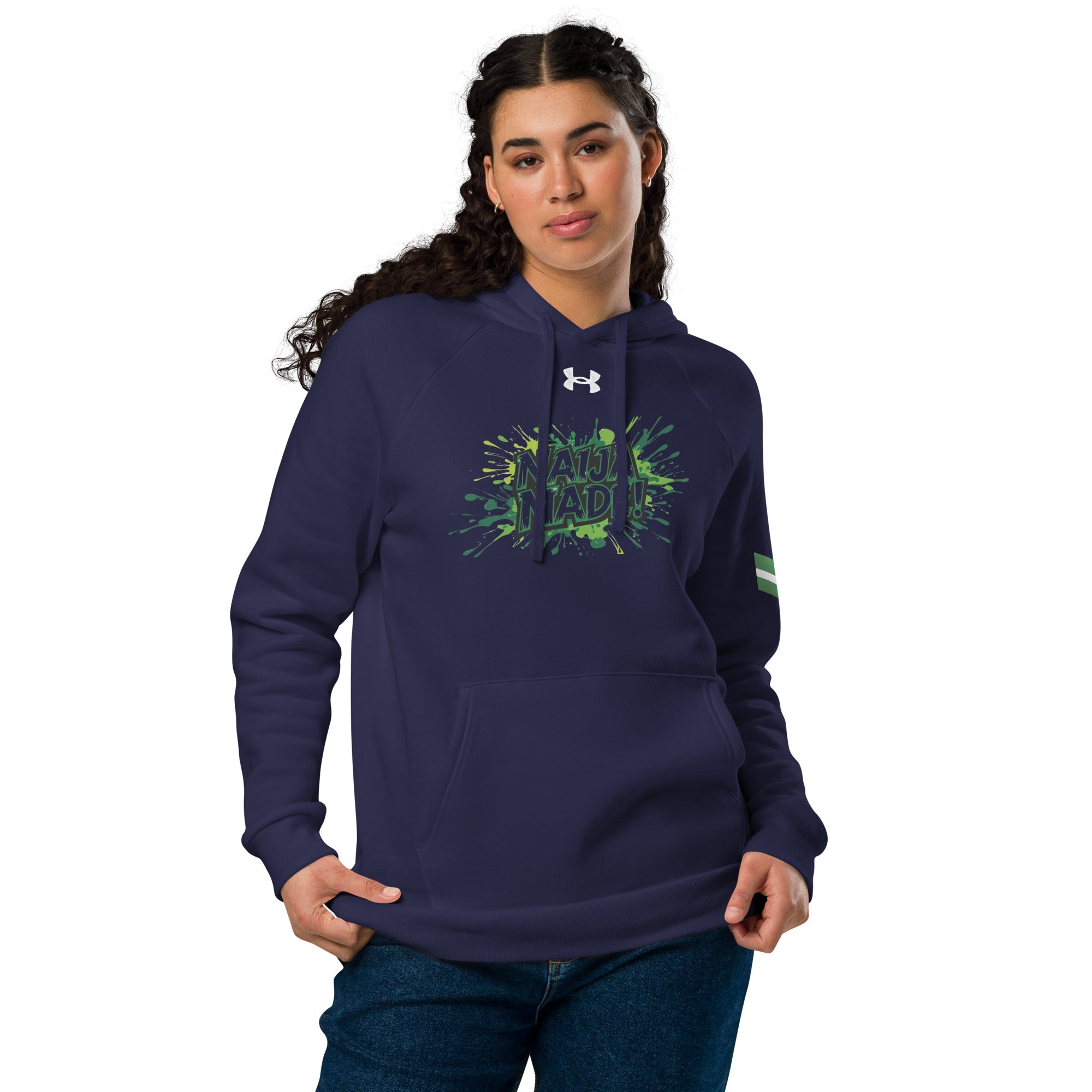 Naija- Made Under Armour® Blue hoodie - Naija Of Course streetwear fashion