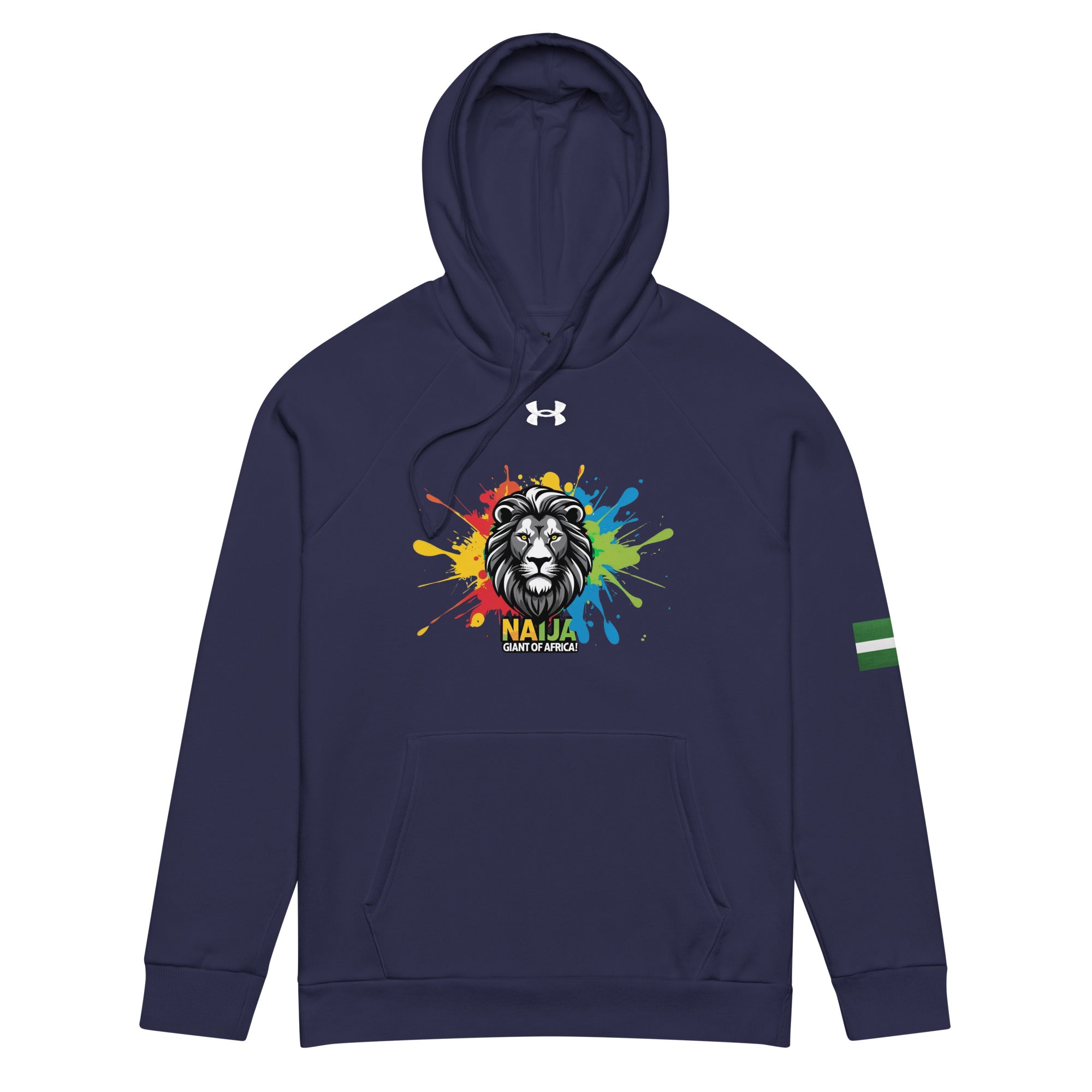 Naija- Giant of Africa Under Armour® Blue hoodie - Naija Of Course streetwear fashion