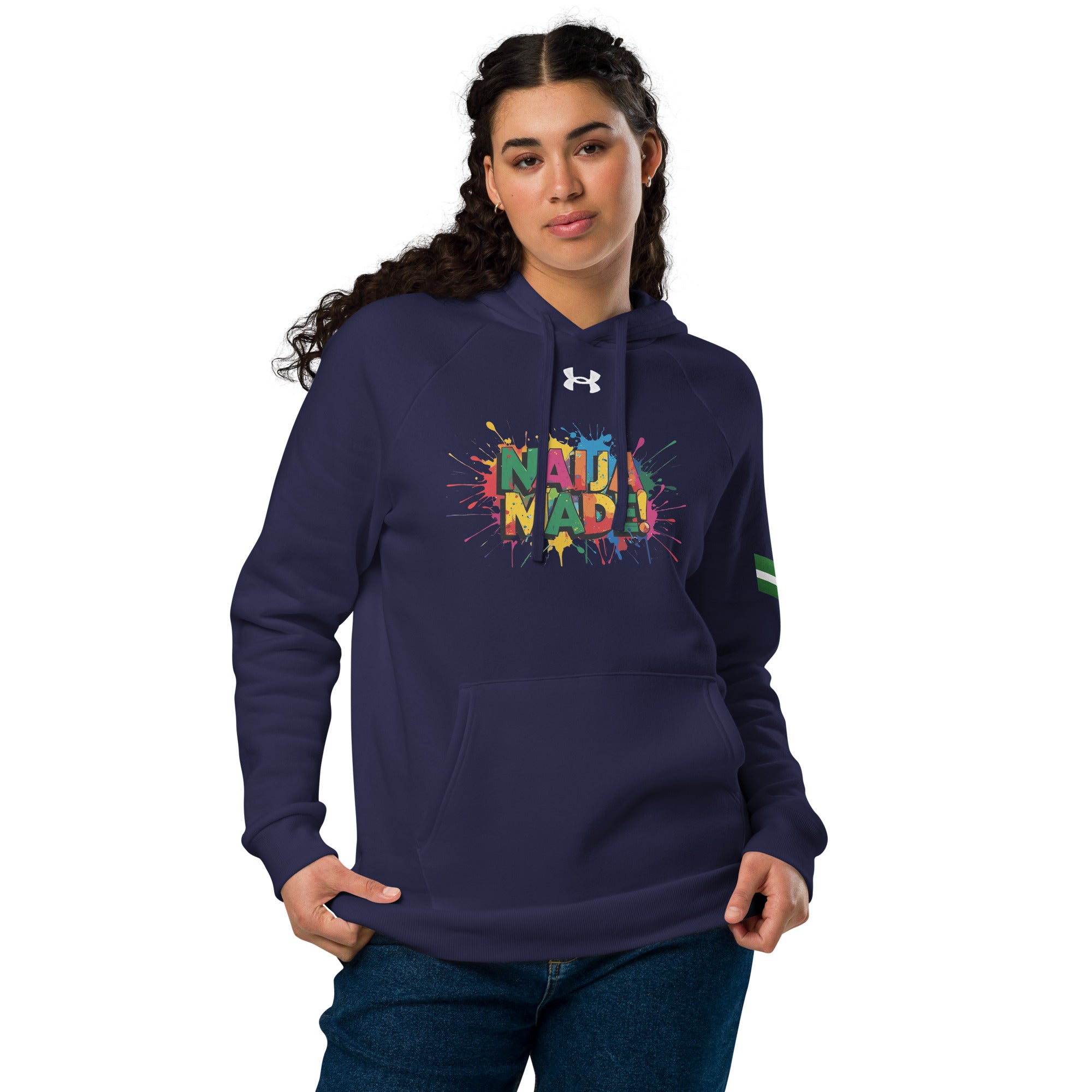 Naija Made Under Armour® Blue hoodie - Naija Of Course streetwear fashion