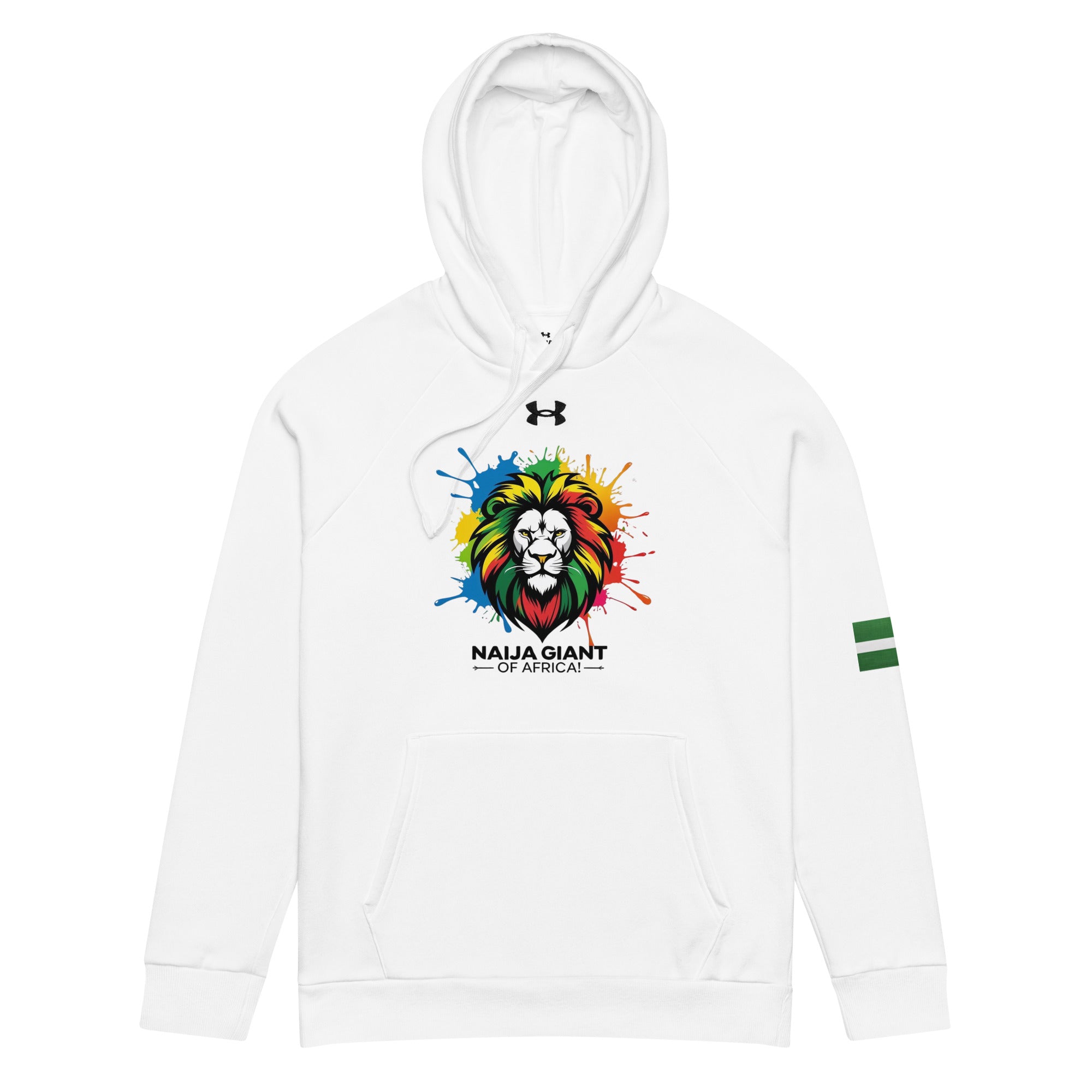 Naija Giant Of Africa Under Armour® White hoodie - Naija Of Course streetwear fashion