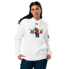 Naija Power Under Armour® White hoodie - Naija Of Course streetwear fashion