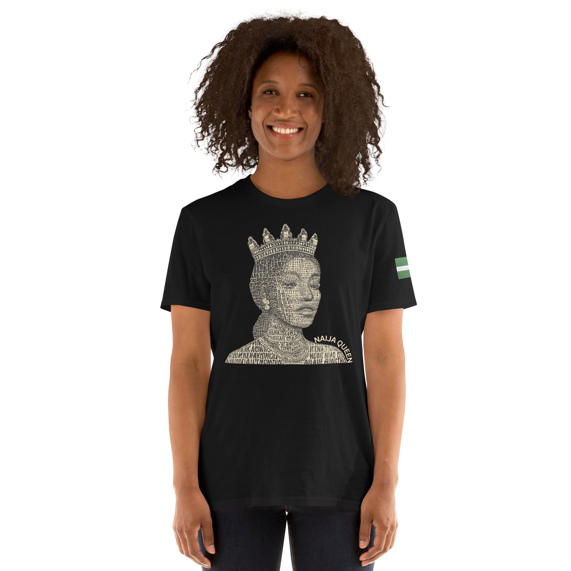 The Naija Queen Unisex Black T-Shirt - Naija Of Course streetwear fashion