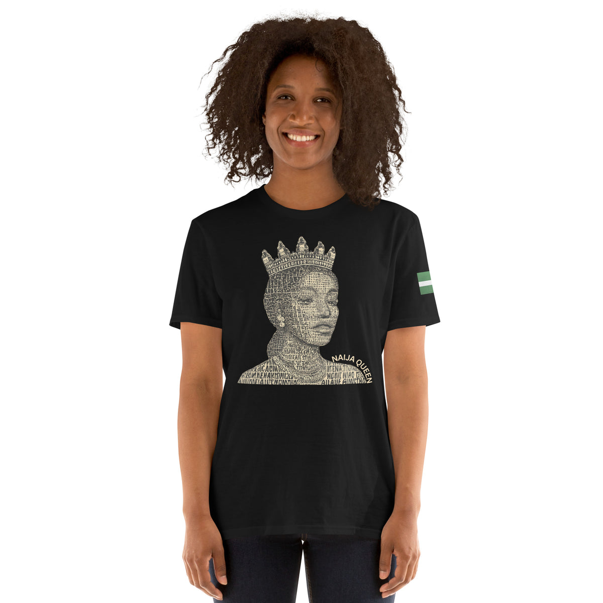 The Naija Queen Unisex Black T-Shirt - Naija Of Course streetwear fashion