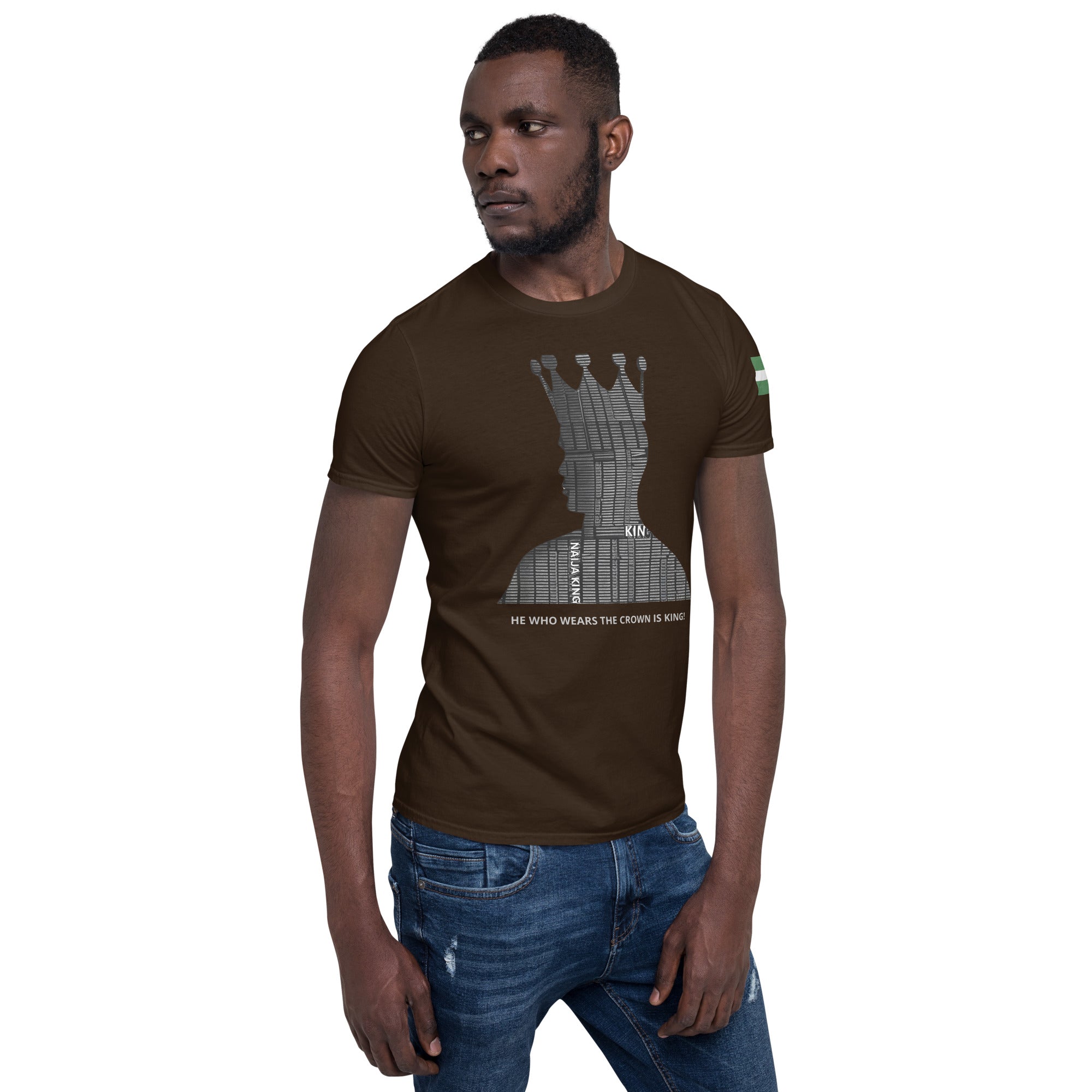 The Naija King Unisex Brown T-Shirt - Naija Of Course streetwear fashion