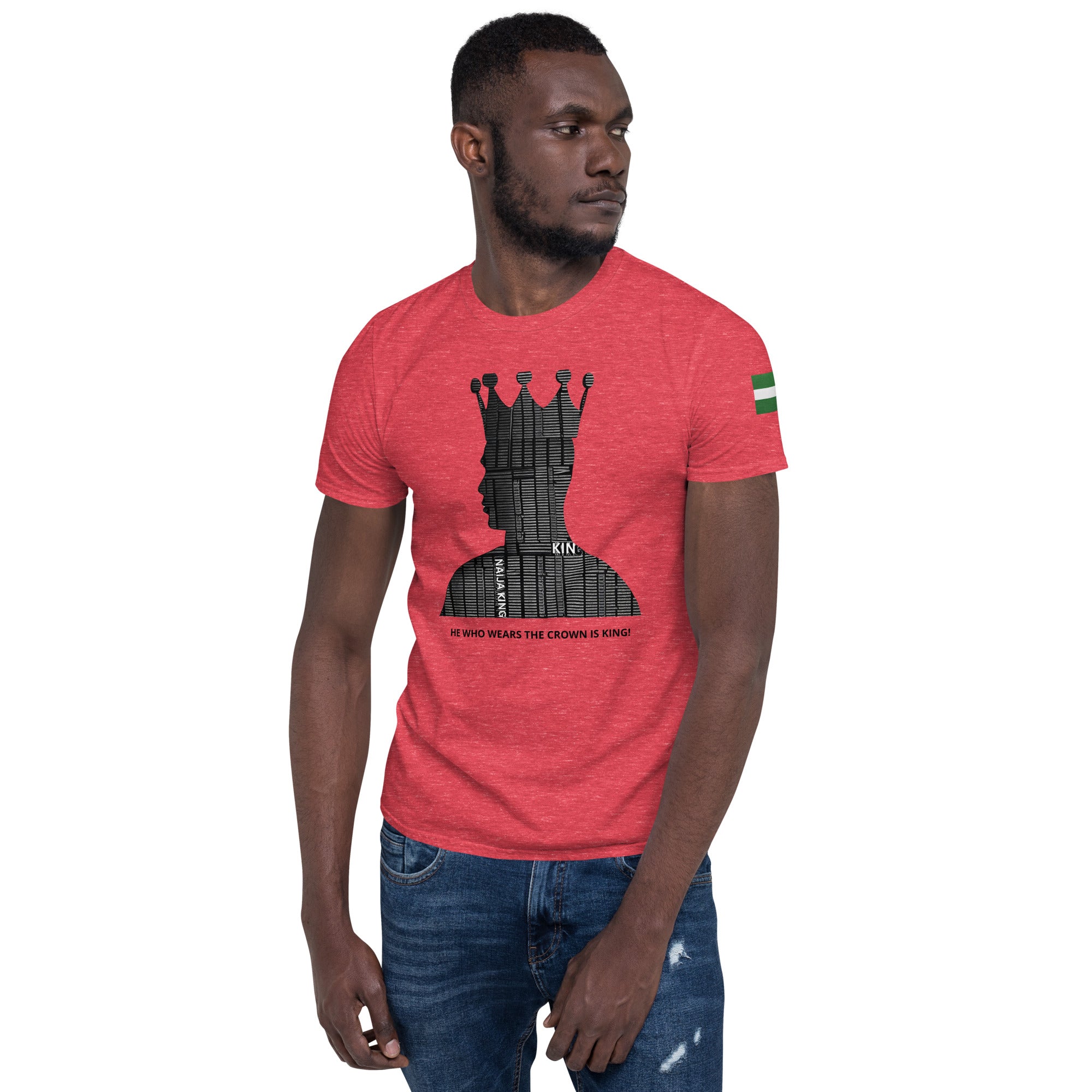 Naija King Unisex Red T-Shirt - Naija Of Course streetwear fashion
