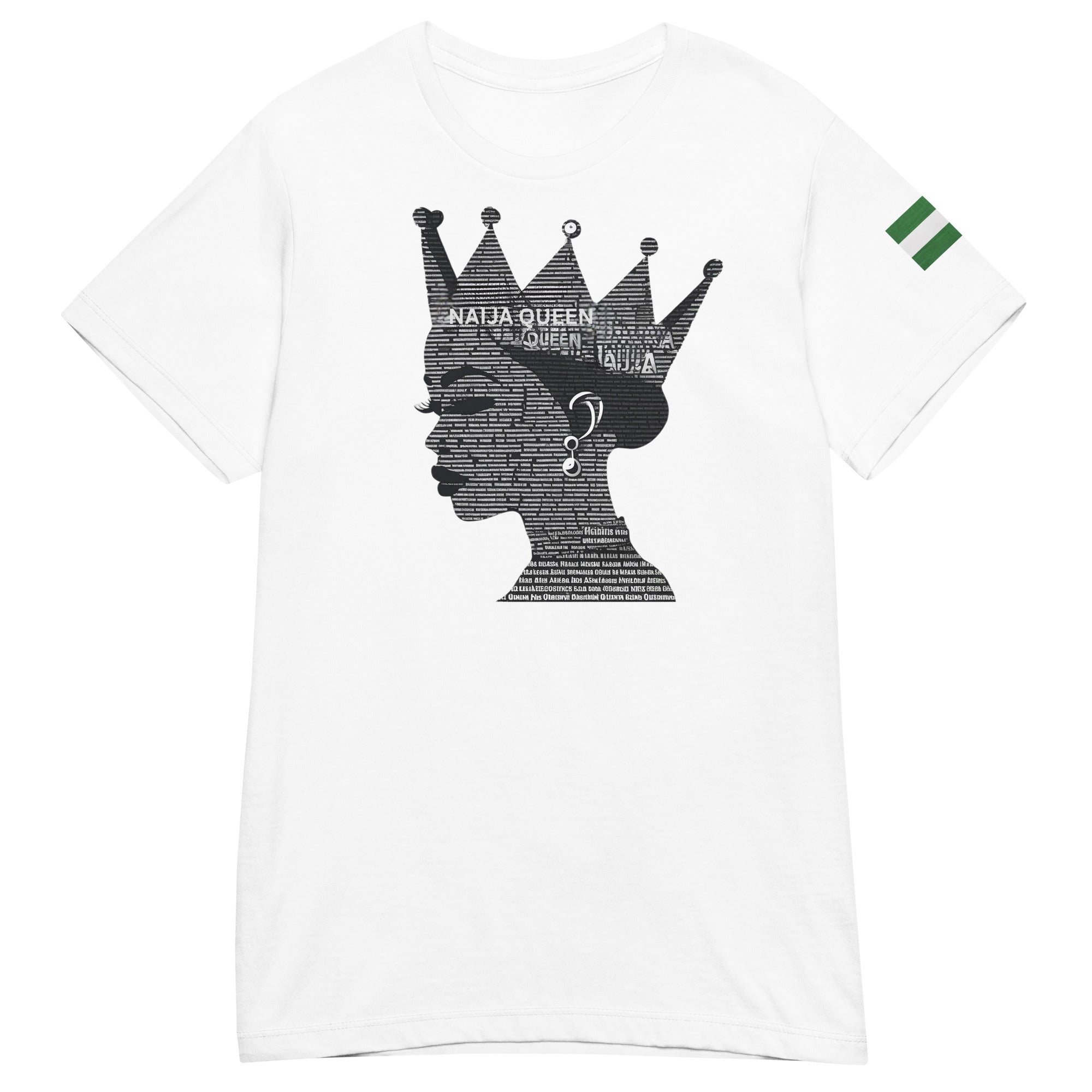 Naija Queen Women’s White t-shirt - Naija Of Course streetwear fashion
